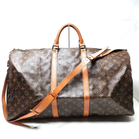 Louis Vuitton LV Boston Bag Keepall Bandouliere 60 Brown Monogram 599-051925 - Picture 1 of 9